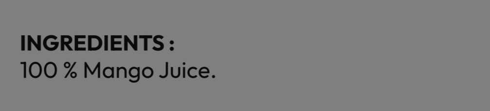 The Mischievous Mango-100% Mango juice