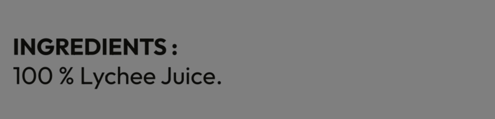 Cheeky lychee-100% lychee Juice