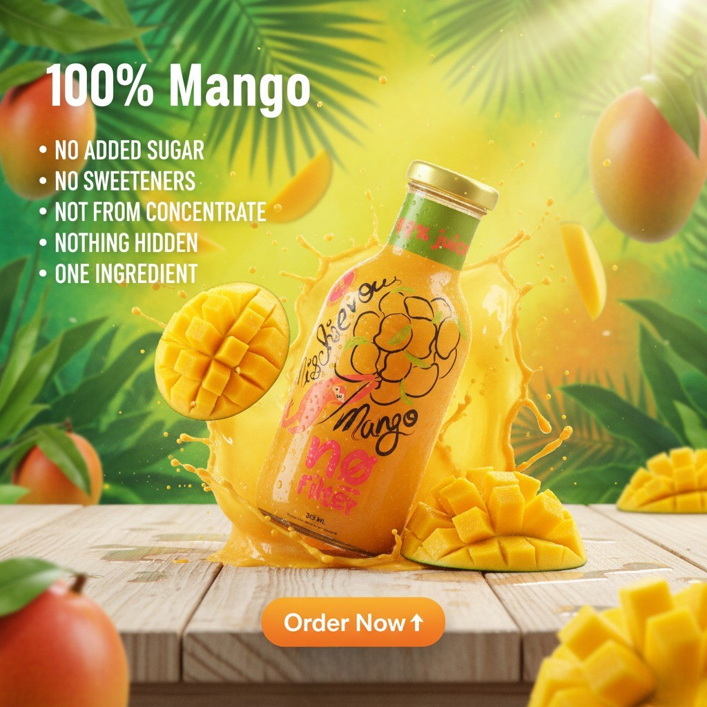 No Filter Mango Juice: Mischievous Mango 100% Mango Juice