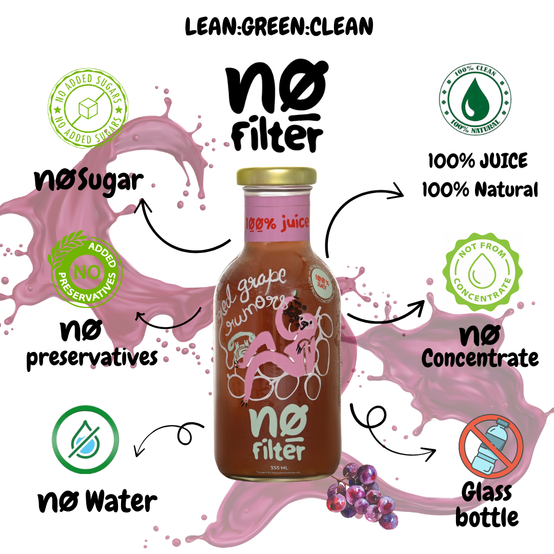 No Filter Red Grape Juice: Red Grape Rumour 100% Red Grape Juice