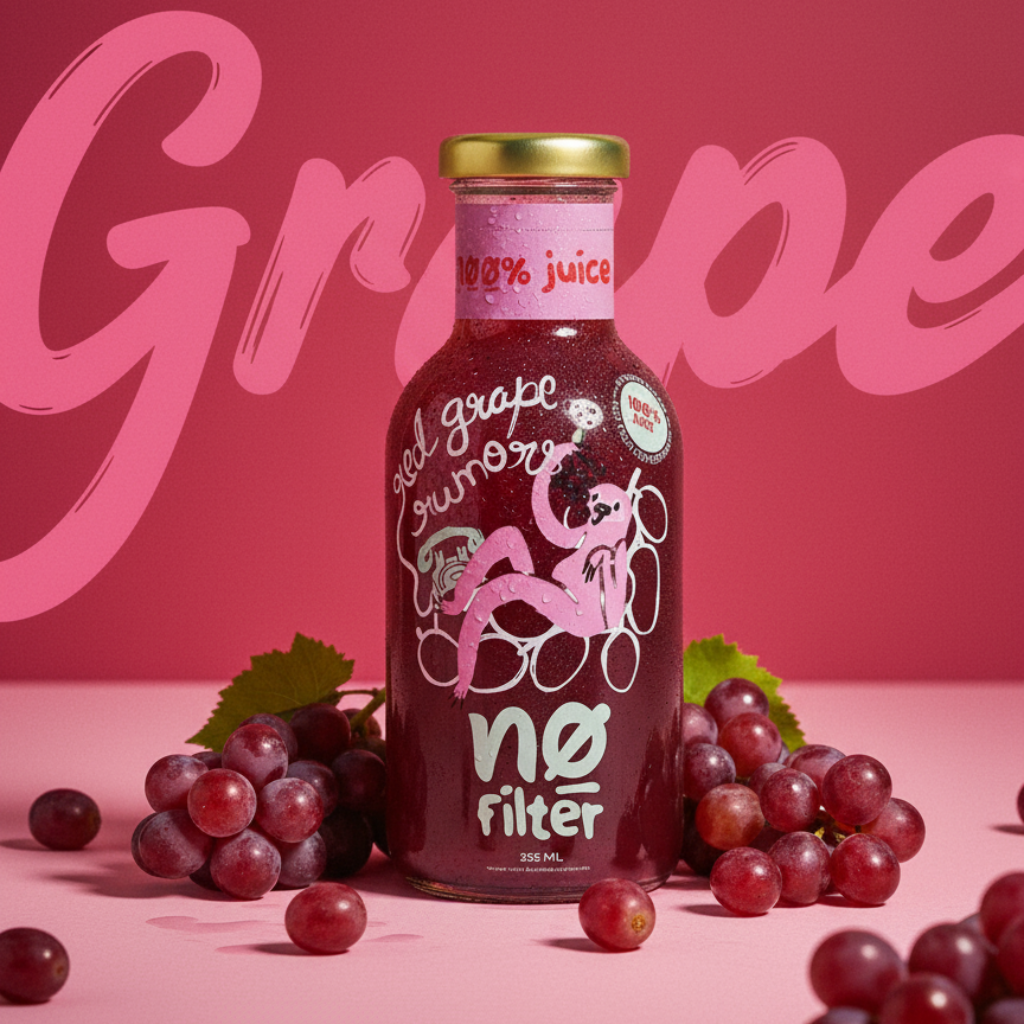 No Filter Red Grape Juice: Red Grape Rumour 100% Red Grape Juice
